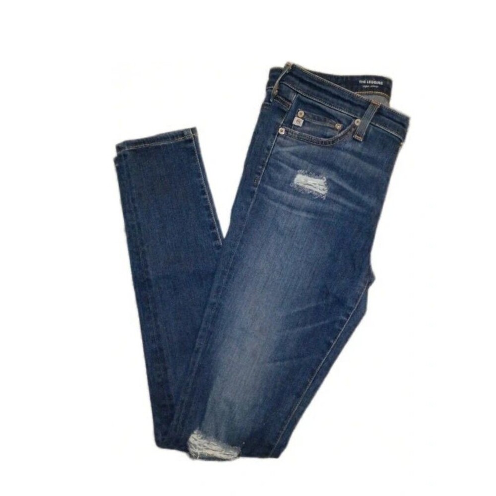 ✨ On Sale AG Adriano Goldschmied "The Legging" Distressed Jeans  Size 27R